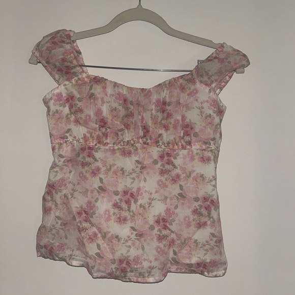 NEW Hollister Baby Doll Floral Top - Picture 2 of 4